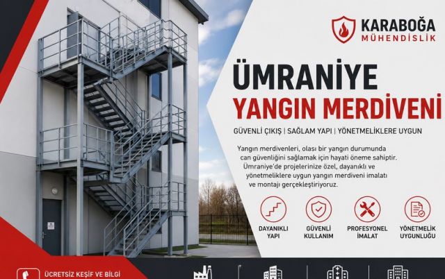 Ümraniye Yangın Merdiveni İmalatı ve Montajı | Karaboğa Mühendislik