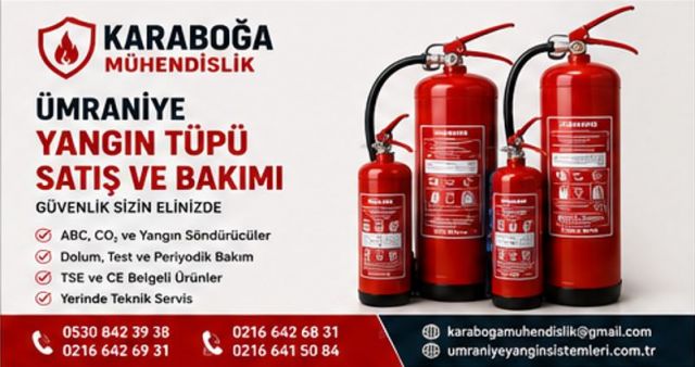 Ümraniye Yangın Tüpü Satışı, Dolumu ve Bakımı | Karaboğa Mühendislik